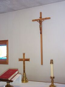 The Lord's Altar and our new wall crucifix