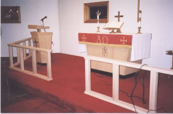 The Communion Rail and Altar View